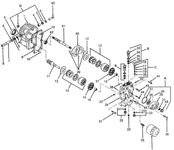 Hydrostatic Transmission I Diagram and Parts List for 1860 800000-821059-140661100-141661100 Cub Cadet Lawn Tractor